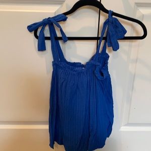 Royal blue textured top